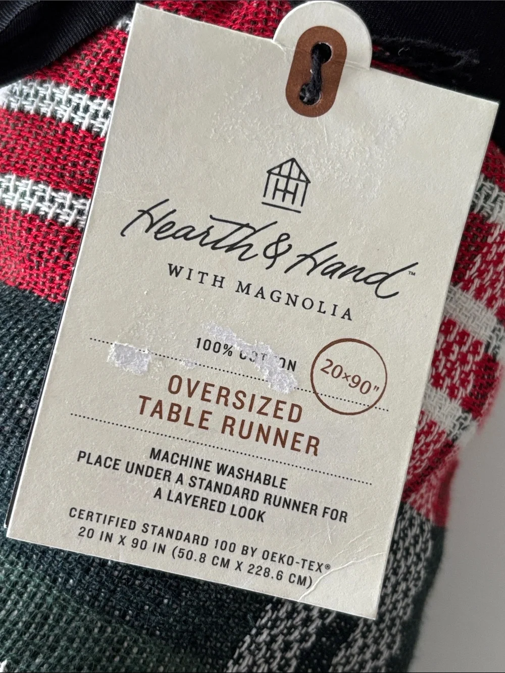 Hearth & Hand Extra Long Table Runner in Green